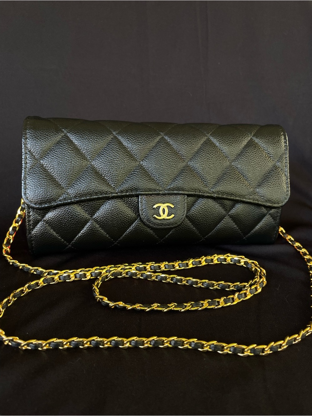 💕AUTH. CHANEL CLASSIC FLAP LONG WALLET 💕